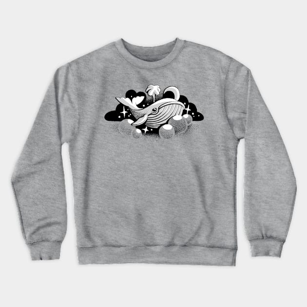 Floating Whale Crewneck Sweatshirt by emilpytlik